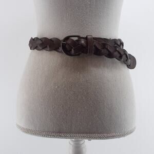 Abercrombie & Fitch Y2K Moose Logo Brown Y2K Leather Belt